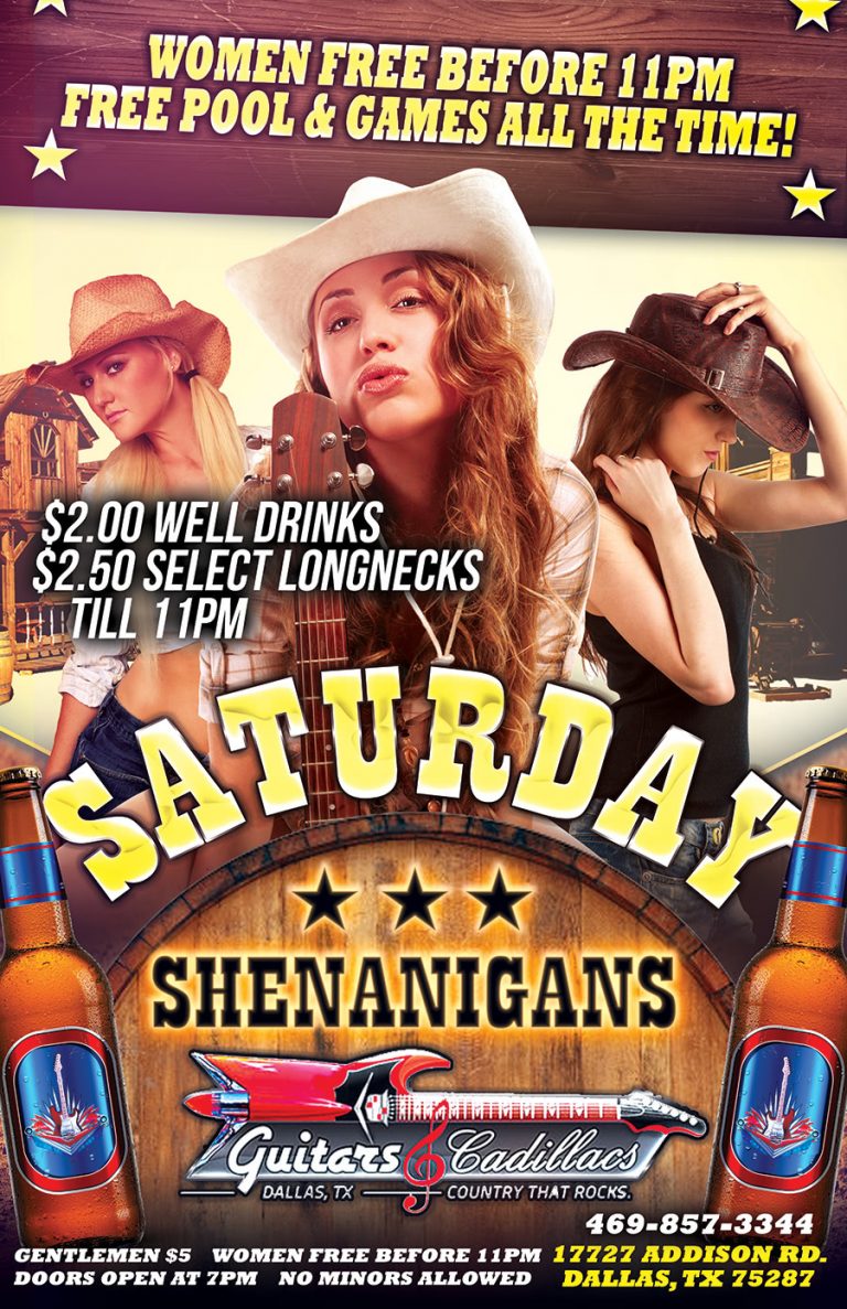 Saturday Shenanigans Guitars and Cadillacs